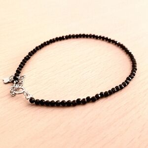 Minimalist black spinel bracelet
